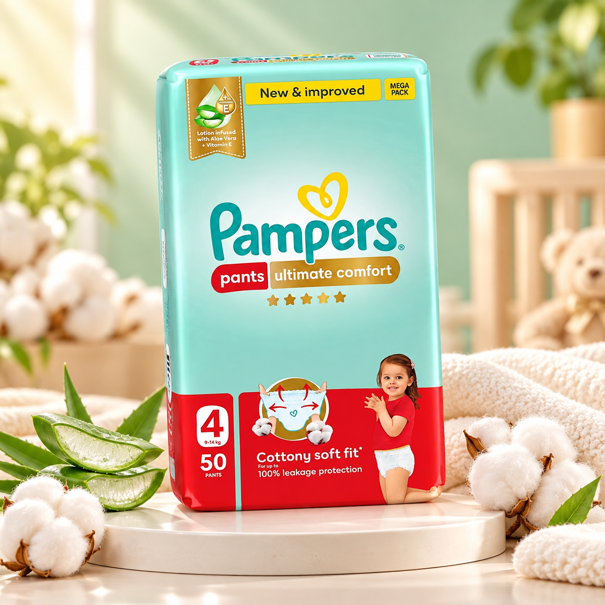 Pampers Premium Care Pants Size 4–x 50 Pants (100 Count)