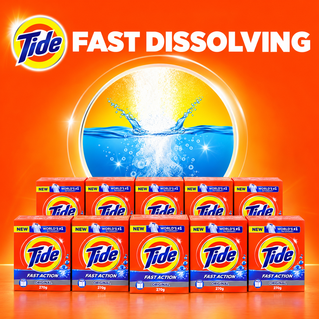Tide Original Scent Laundry Detergent Powder – 270g 10Pcs