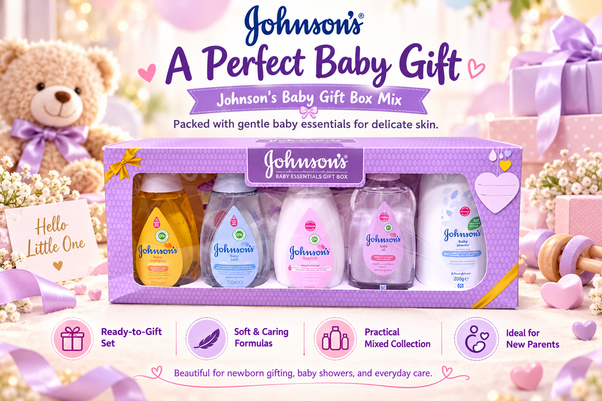 Johnson’s Baby Gift Box Mix – Gentle Baby Care Essentials Set