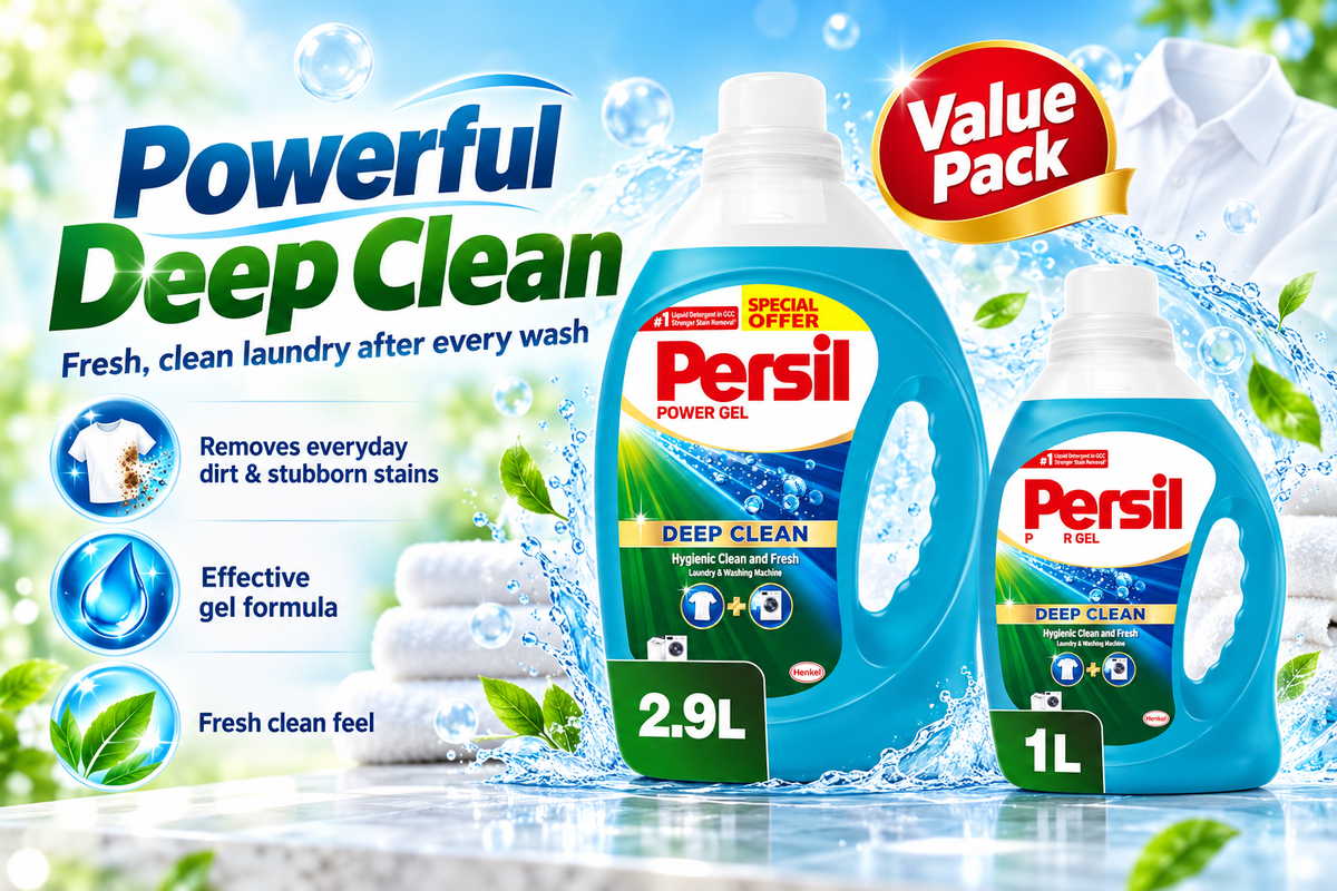Persil Liquid Gel Green Value Pack – 2.9L + 950ml