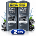 Dove Men+Care Charcoal Shower Gel 400ml  2pcs – Deep Clean & Fresh Skin