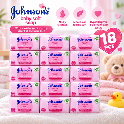 Johnson’s Baby Soft Soap – Gentle & Soft Care – 125g x 18pcs