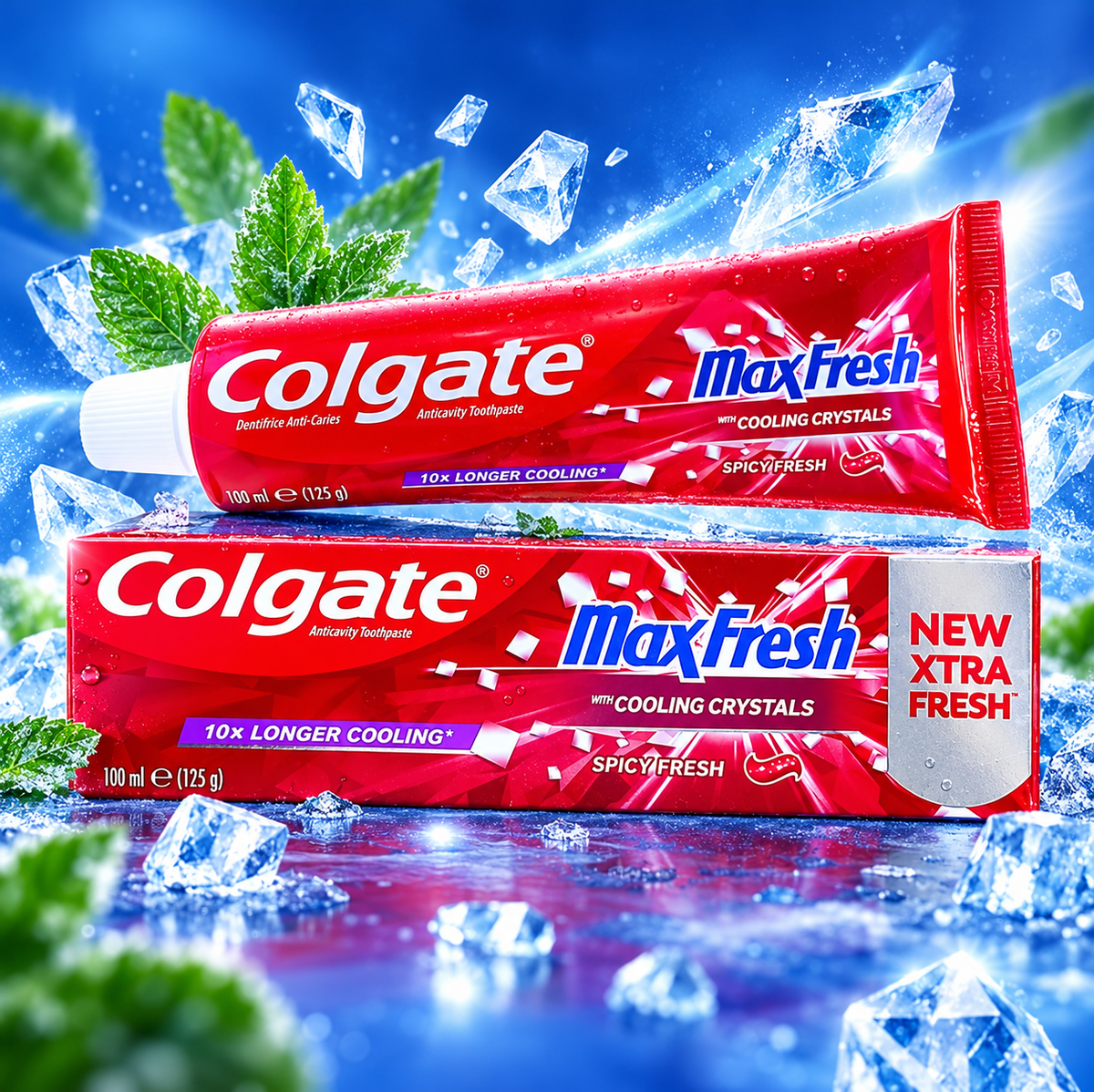 Colgate Max Fresh Spicy Fresh Toothpaste 100ml x 6pcs – Long-Lasting Freshness