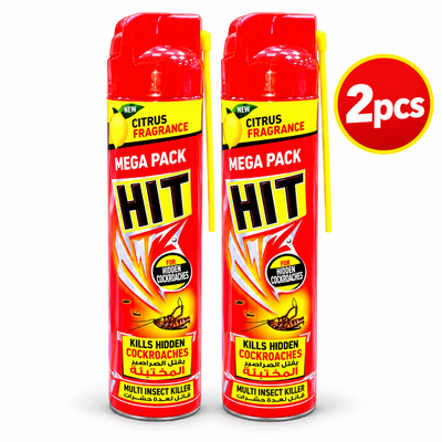 HIT Red Hidden Cockroach Killer Spray – 600ml x 2pcs