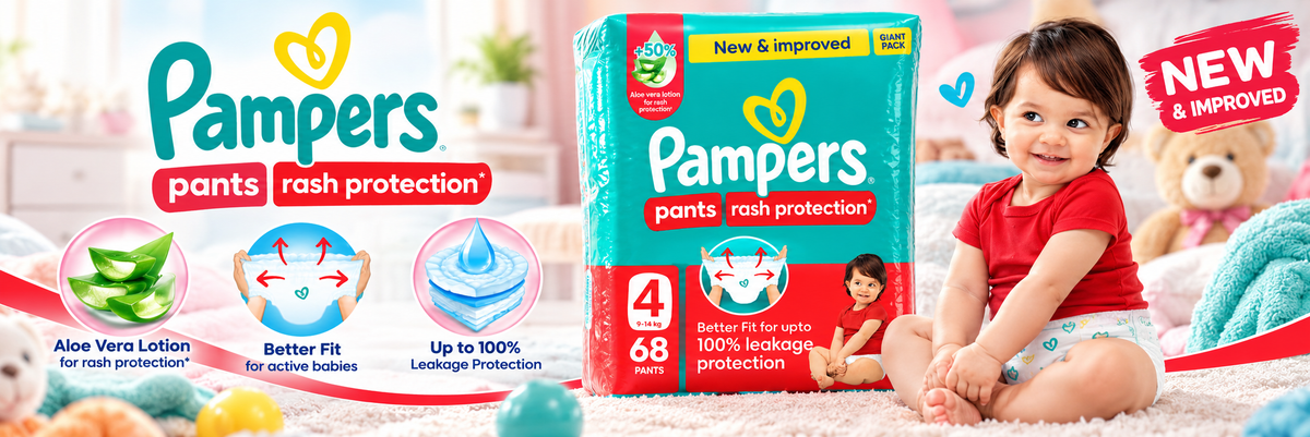 Pampers Pants Rash Protect Size 4 – Jumbo Pack  68 Pants