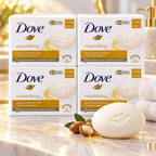 Dove Nourishing Cream & Argan Oil Beauty Bar 90g x 4Pcs