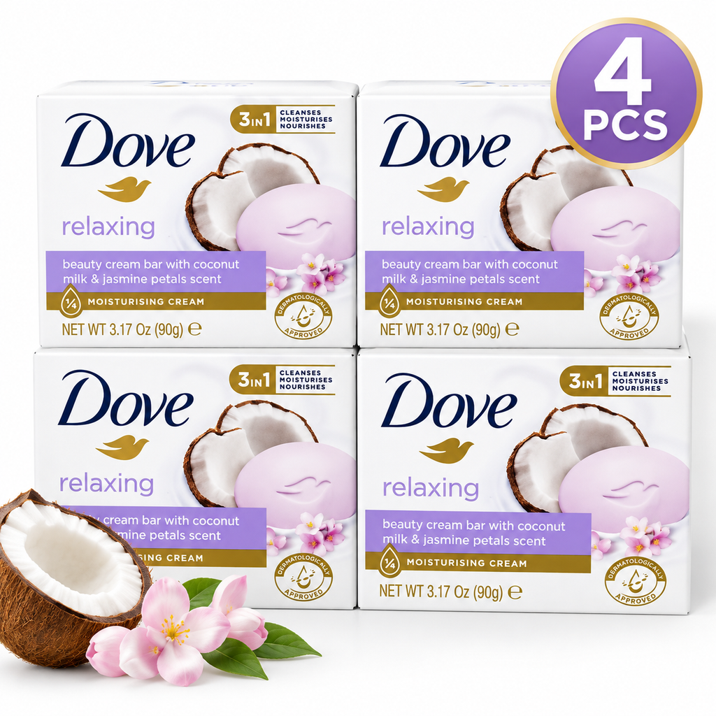Dove Relaxing Coconut Milk Beauty Bar Soap 90g 4pcs