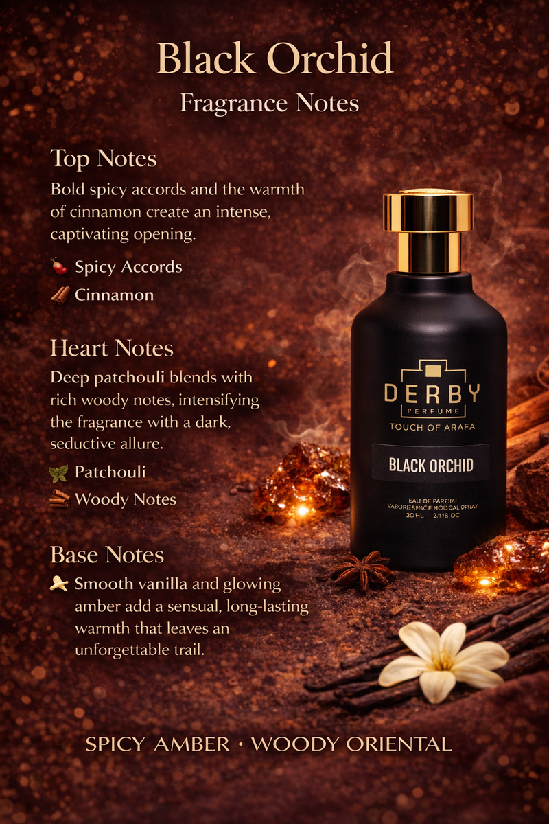 Derby Black Orchid | Intense Spicy Amber Eau de Parfum Male