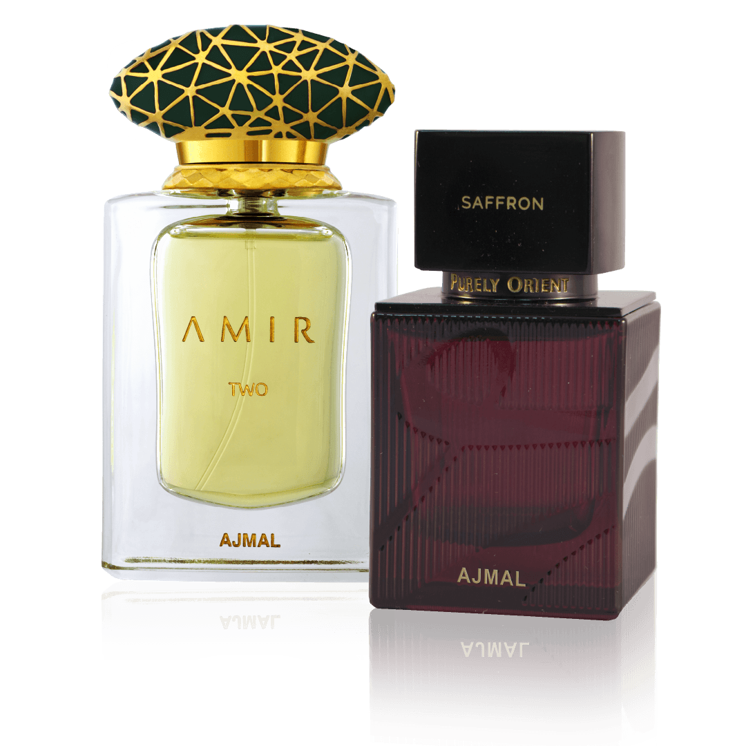 Ajmal Amir Two and Purely Orient Saffron Luxury Unisex Fragrance Set