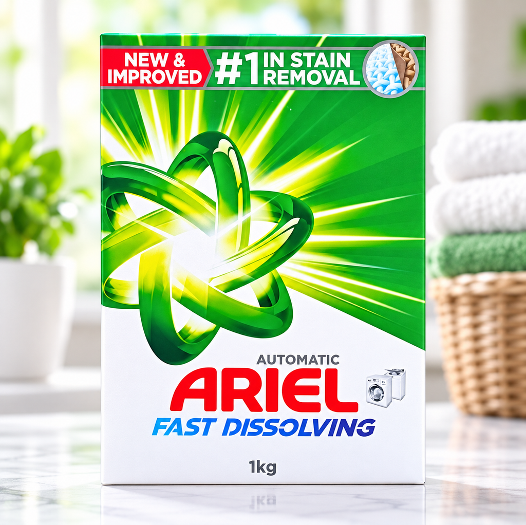 Ariel Original Scent Detergent Powder 1kg x 3pcs – Powerful Deep Cleaning