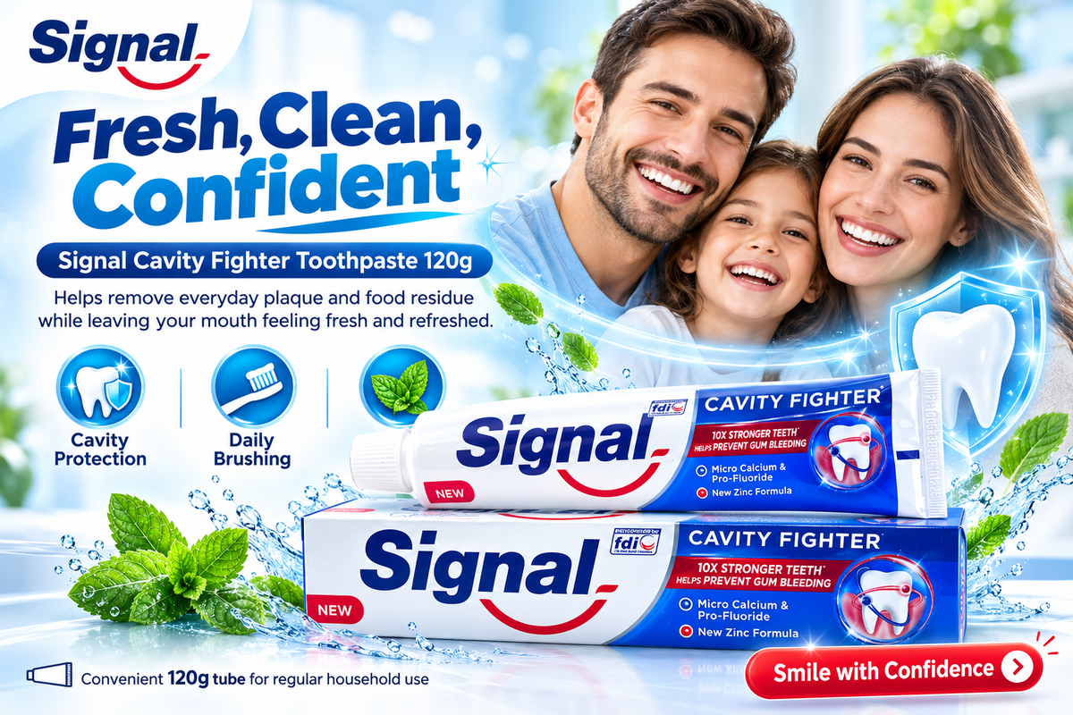 Signal Cavity Fighter 120g x 4pcs– Fluoride Toothpaste for Stronger Teeth