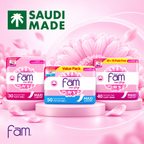 Fam Maxi Pads One Step Pink 40PC x 2pack  – Comfortable Everyday Protection