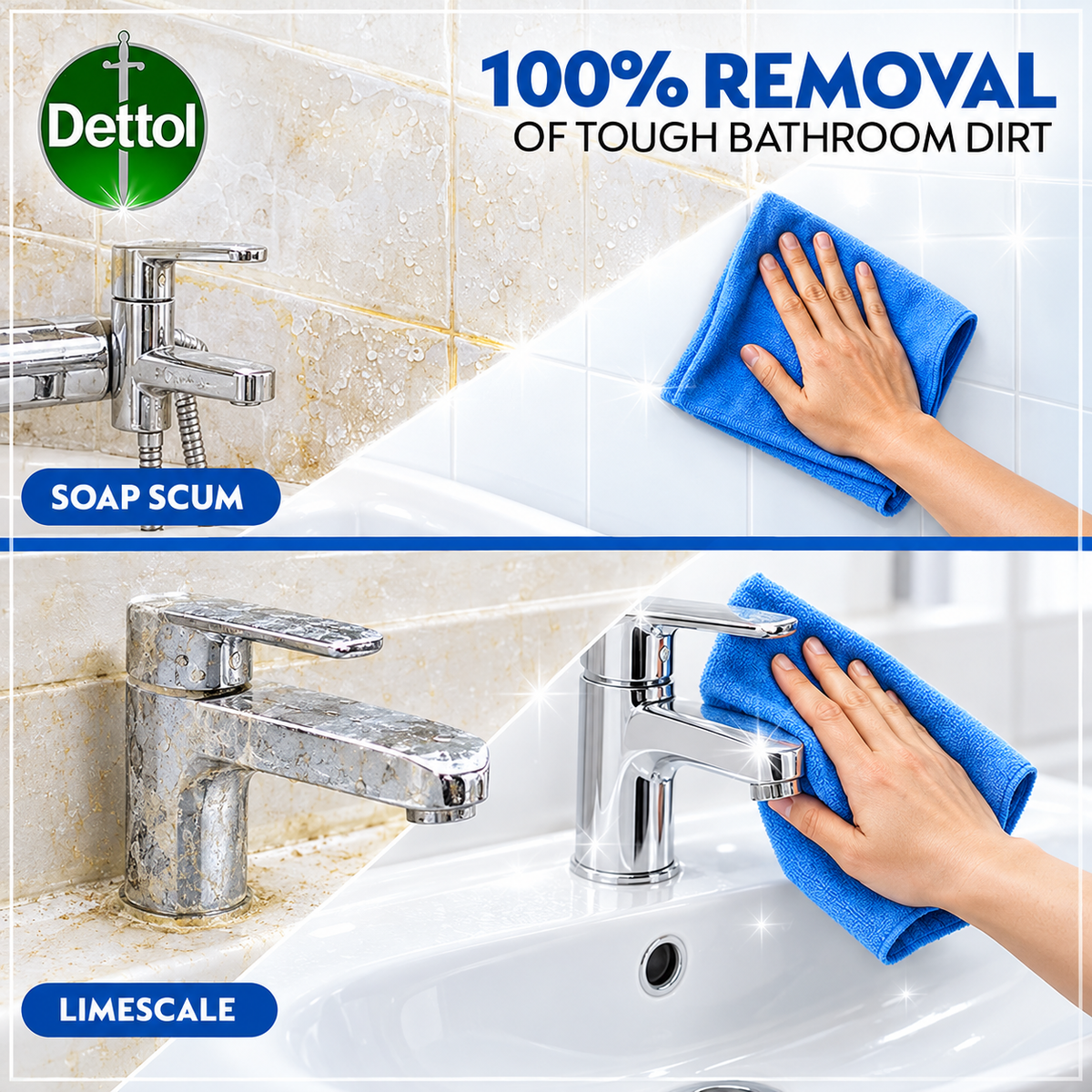 Dettol All Purpose Cleaner 500ml – Kitchen, Bathroom & Surface Care 2pcs