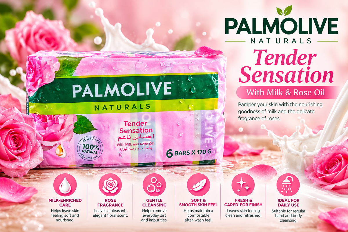 Palmolive Nourishing Sensation Soap with Milk & Rose 170g x 2packs 12pcs