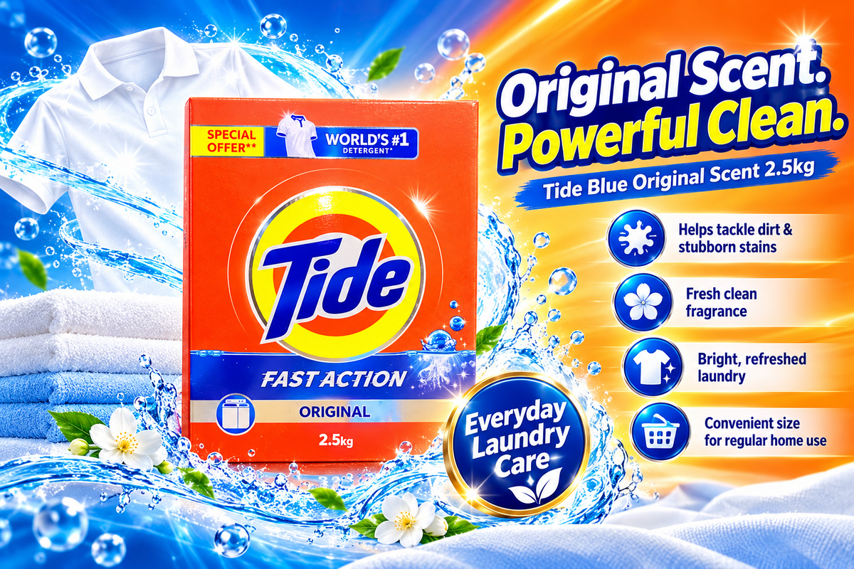 Tide Blue Original Scent 2.5kg x 2pack – Family Laundry Care