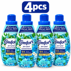 Comfort Concentrated Blue Love Fabric Softener 905ml – Long-Lasting Freshness 4pcs
