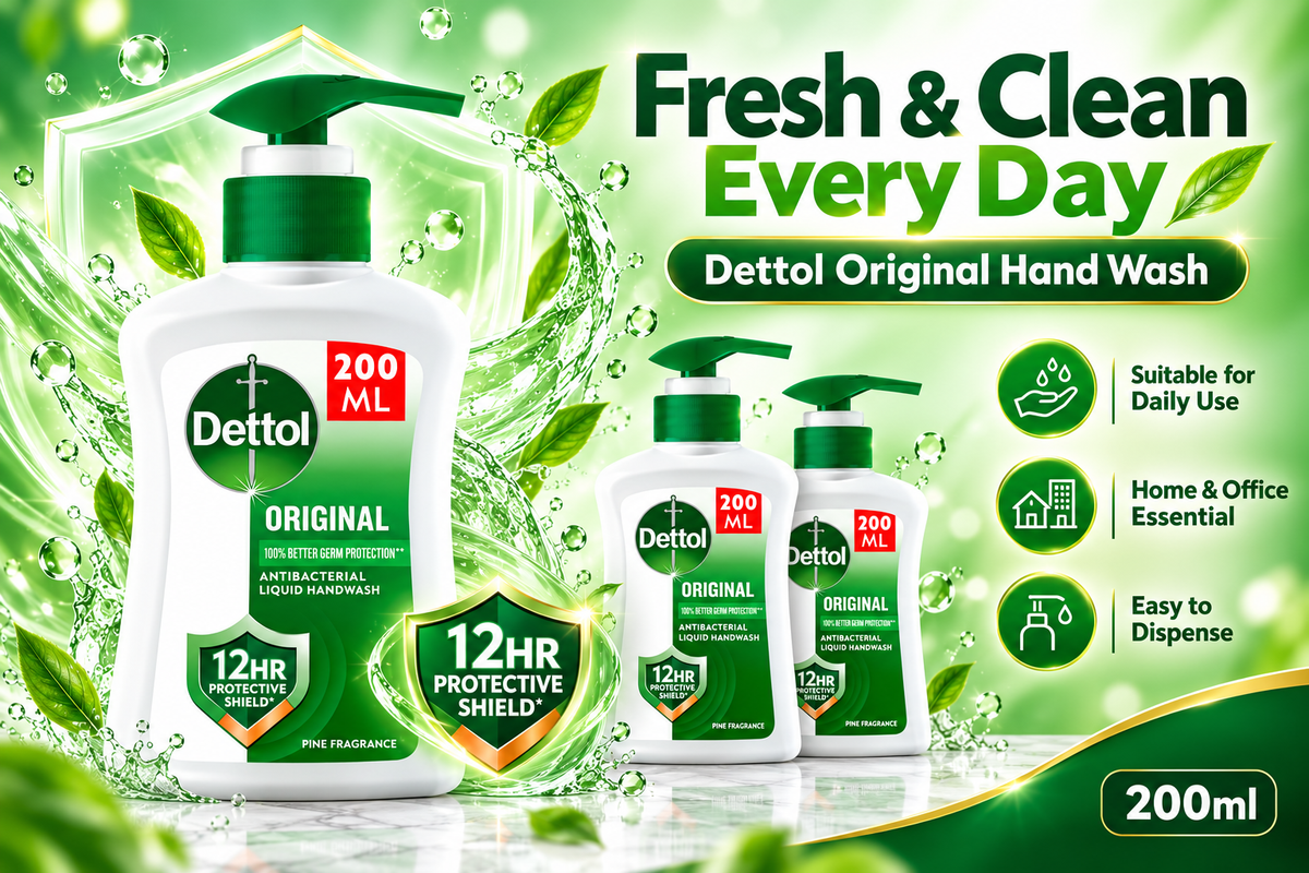 Dettol Original Hand Wash – 200ml 4Pcs