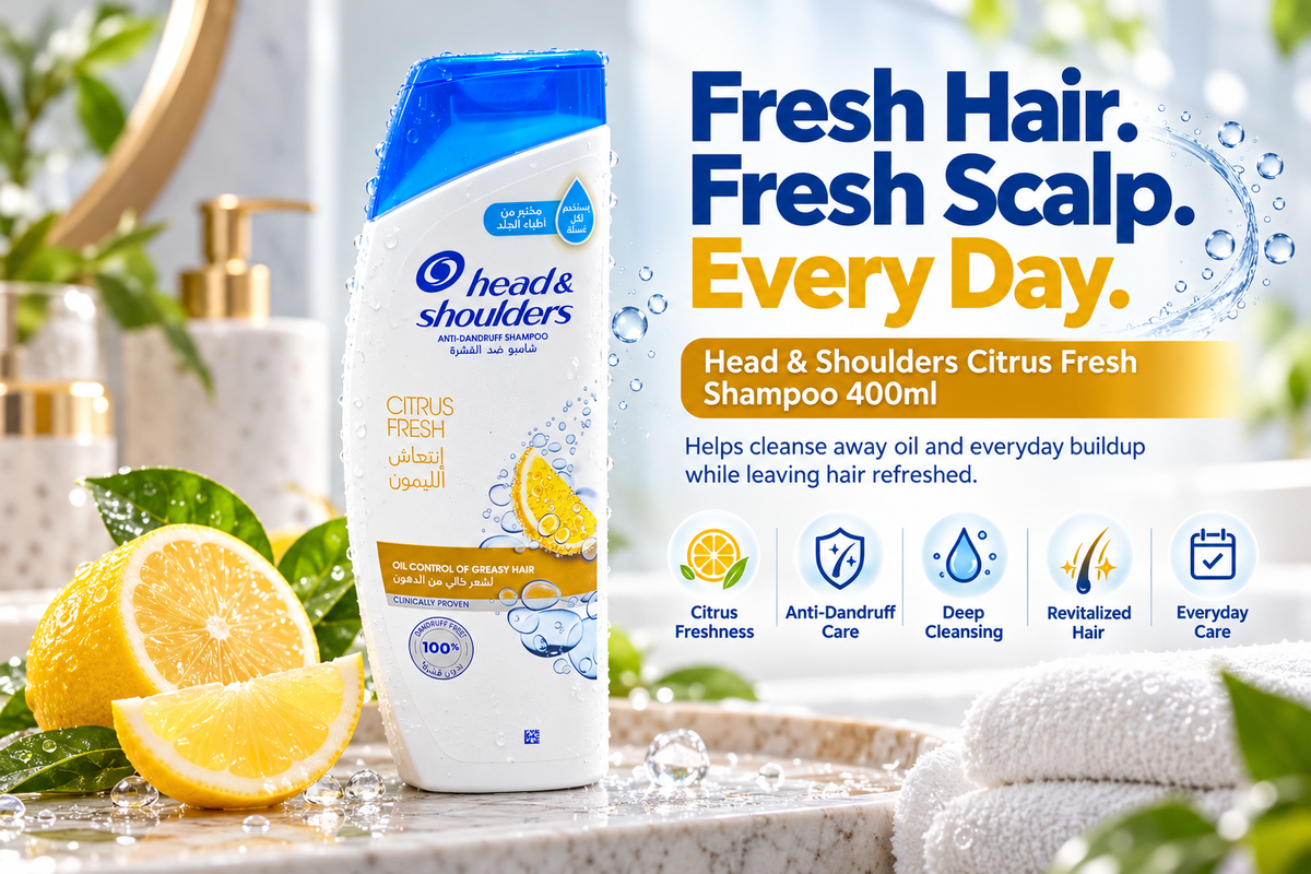 Head & Shoulders Anti-Dandruff Citrus Fresh Shampoo 400ml 4pcs