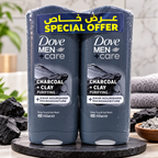 Dove Men+Care Charcoal Shower Gel 400ml  2pcs – Deep Clean & Fresh Skin