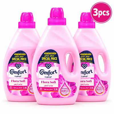 Comfort Flora Pink Fabric Softener – 2.9L 3Pcs