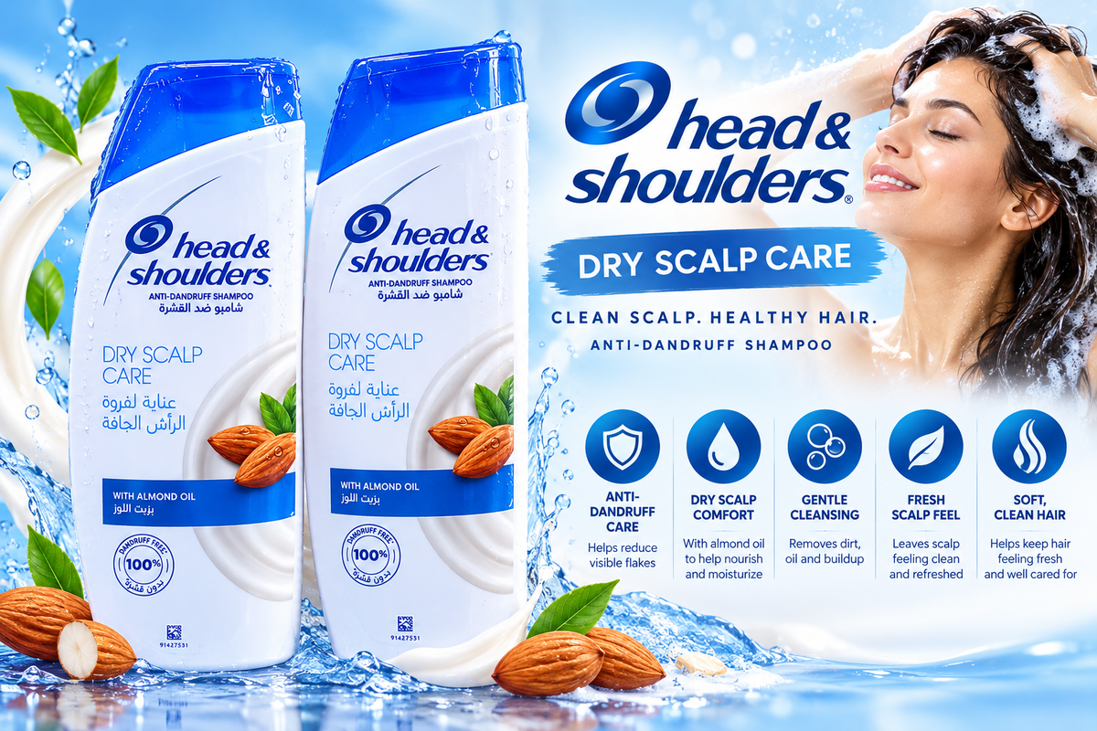 Head & Shoulders Anti-Dandruff Dry Scalp Care Shampoo 400ml x 4pcs