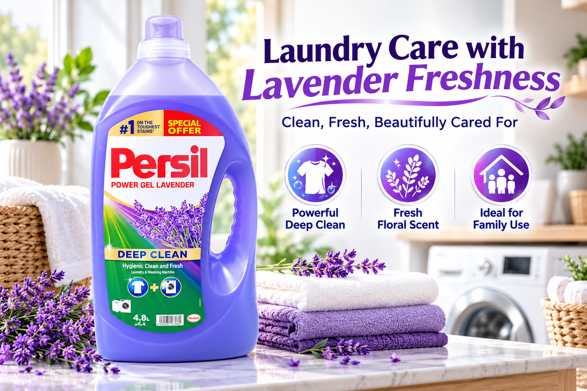 Persil Power Gel Lavender 4.8L – Deep Clean & Fresh Lavender Scent