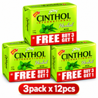Cinthol Herbal Bath Soap 175g  x 12pcs – Clean, Fresh & Refreshing Skin