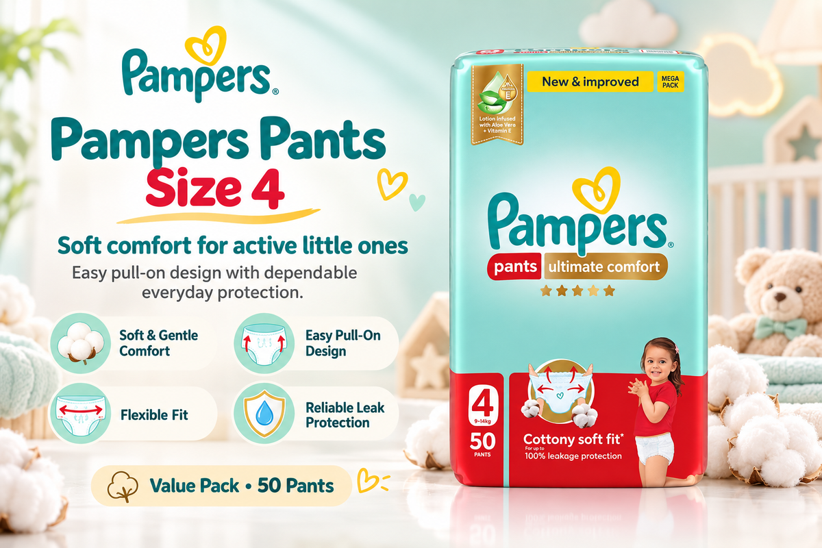 Pampers Premium Care Pants Size 4–x 50 Pants (100 Count)