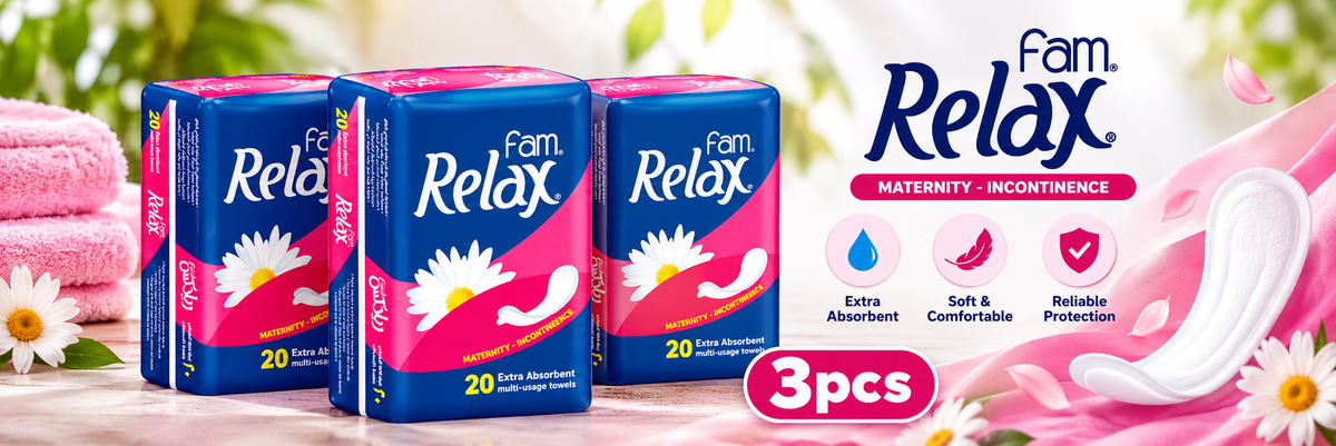 Fam Relax Maternity Pads – 3pcs x 20pads Count for Postpartum Comfort