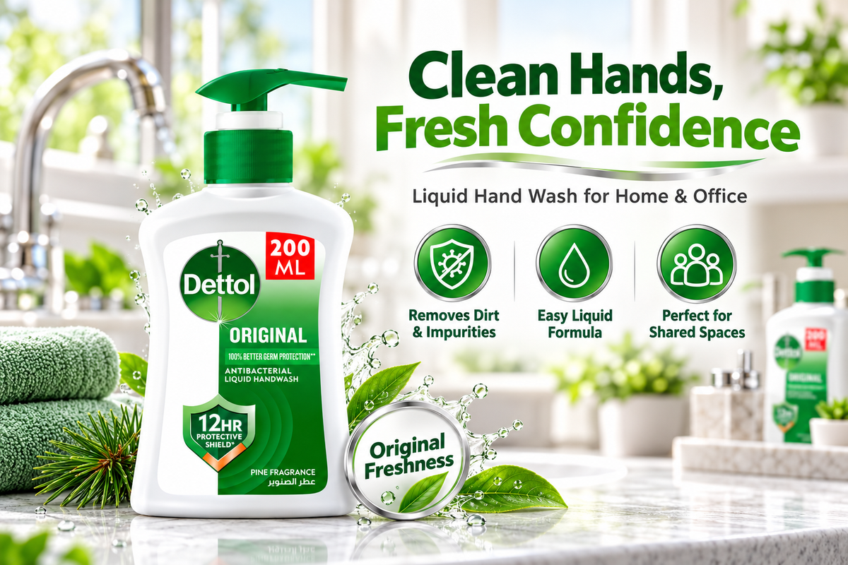 Dettol Original Hand Wash – 200ml 4Pcs