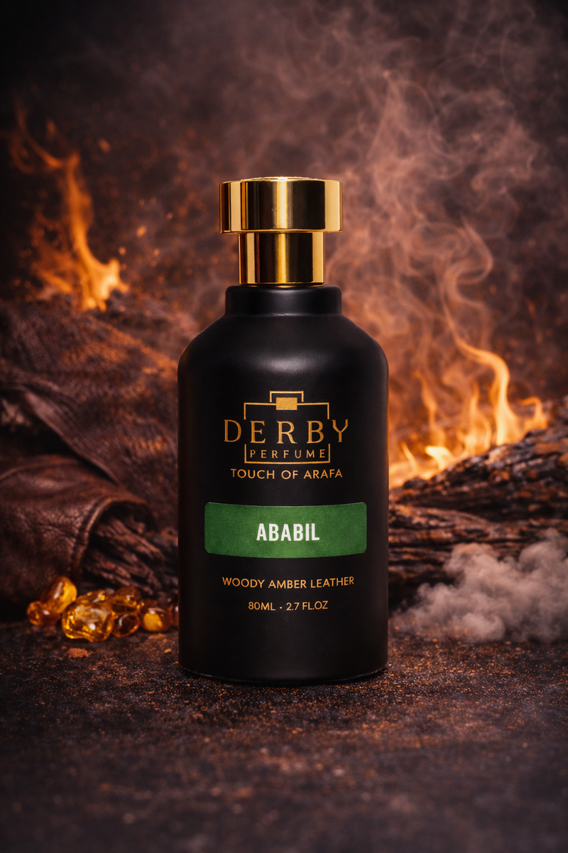 Ababil Eau De Parfum by Derby – Powerful Woody Amber Leather Fragrance for Men