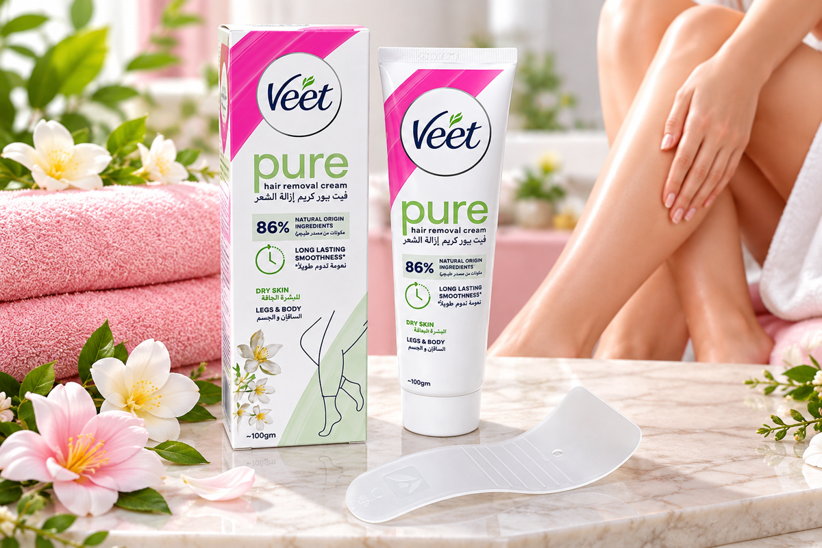 Veet Hair Removal Cream for Dry Skin 100ml x 8pcs – Smooth Skin Care