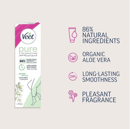 Veet Hair Removal Cream for Dry Skin 100ml x 8pcs – Smooth Skin Care