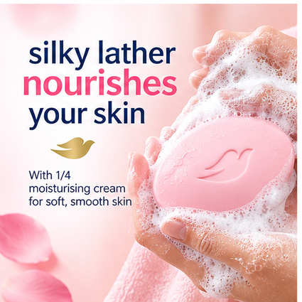 Dove Pink Beauty Bar 135g x 8pcs – Gentle Cleansing & Soft Skin Care