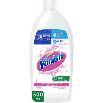 Vanish White Liquid Stain Remover 495ml x 4pcs  – Powerful Laundry Care