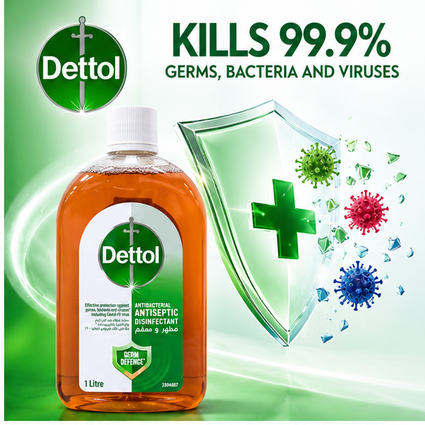 Dettol Liquid 1L x 2pcs – Multipurpose Antiseptic Care for Home & Family