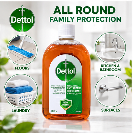 Dettol Liquid 1L x 2pcs – Multipurpose Antiseptic Care for Home & Family