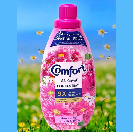 Comfort Orchid & Musk Fabric Softener 905ml x 2pcs – Everyday Fabric Care