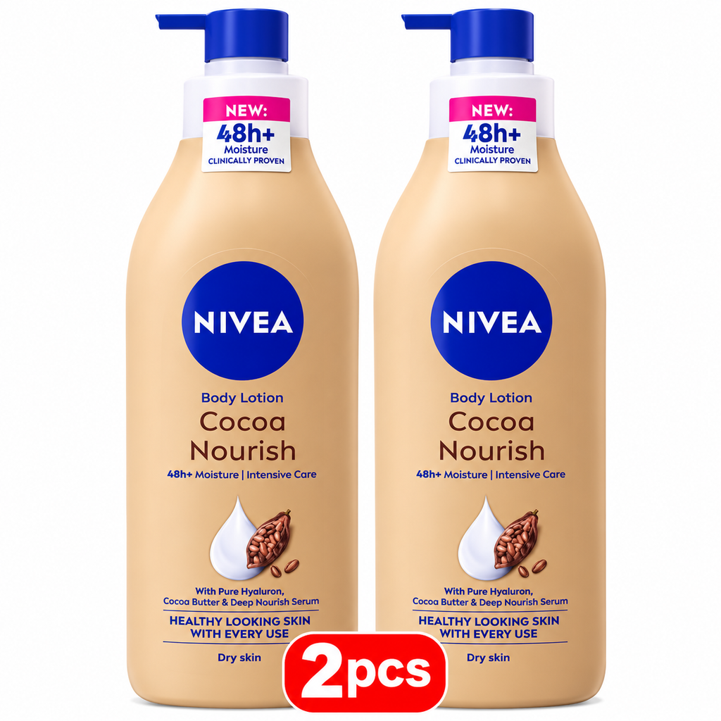 Nivea Cocoa Butter Body Lotion 400ml 2pcs  – 48H Deep Moisture Care
