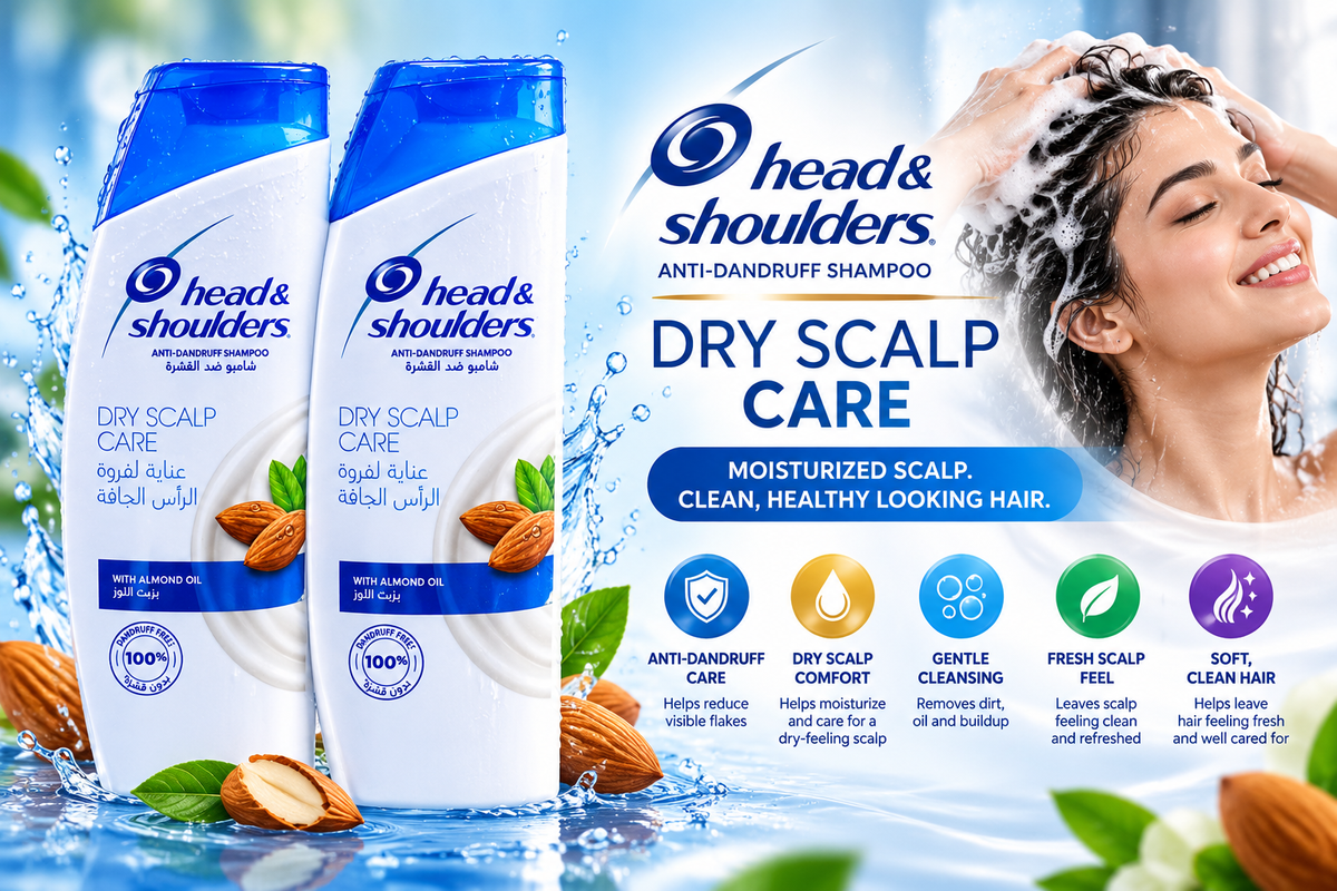 Head & Shoulders Anti-Dandruff Dry Scalp Care Shampoo 400ml x 4pcs
