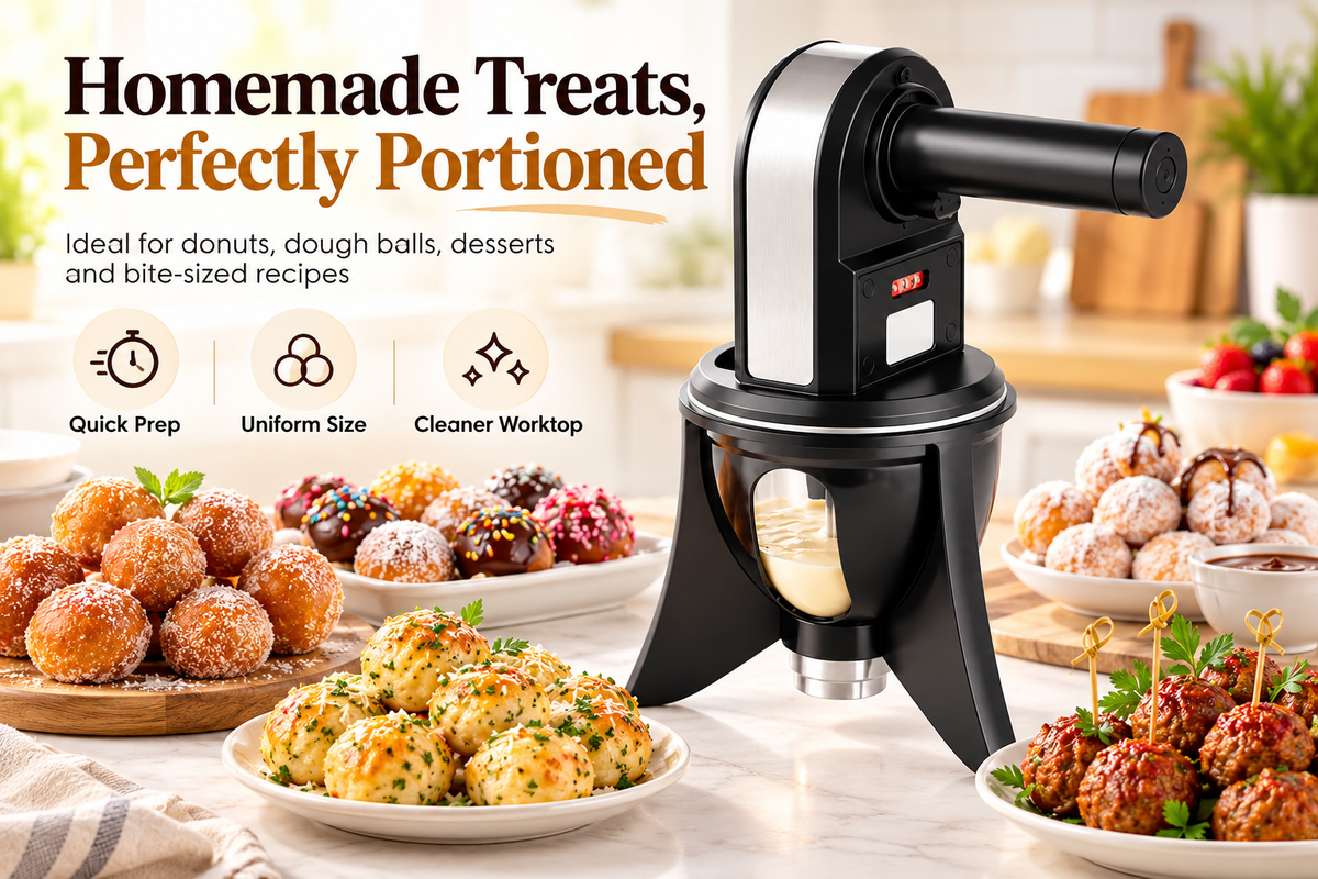 Manual Dough & Batter Dispenser – Donut Hole Maker for Baking and Frying