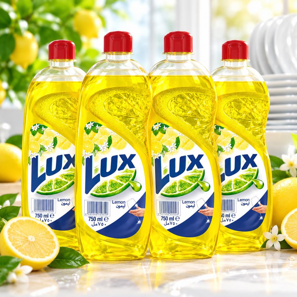 Lux Lemon Dishwashing Liquid – 725ml 4 pcs