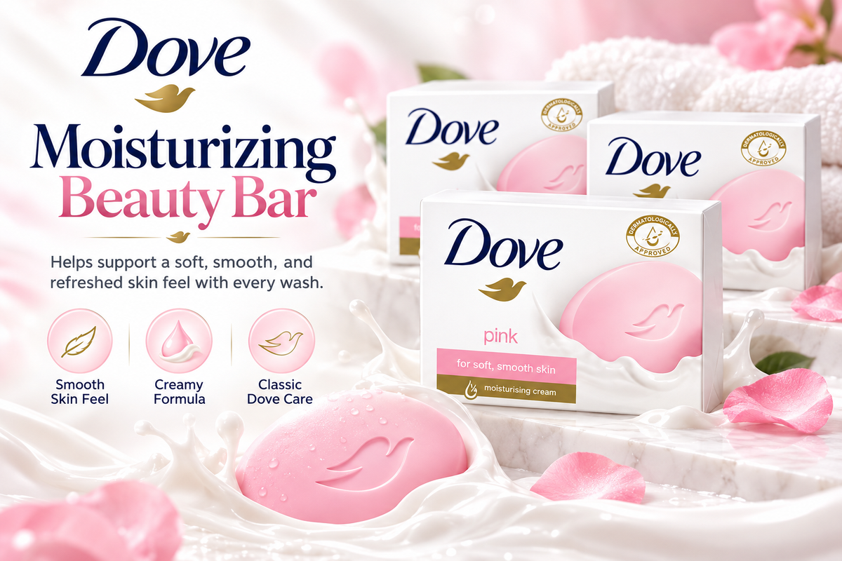 Dove Beauty Cream Bar White Soap – 90g 4pcs