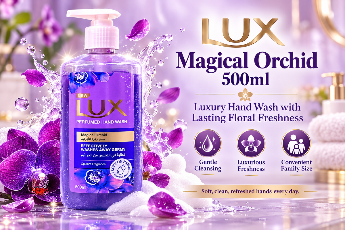 Lux Magical Orchid Liquid Hand Wash 500ml x 2pcs – Floral Freshness