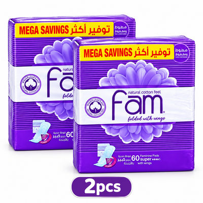 Fam Wings Mega Pack Purple –  2 x 60 Pads = 120 pads
