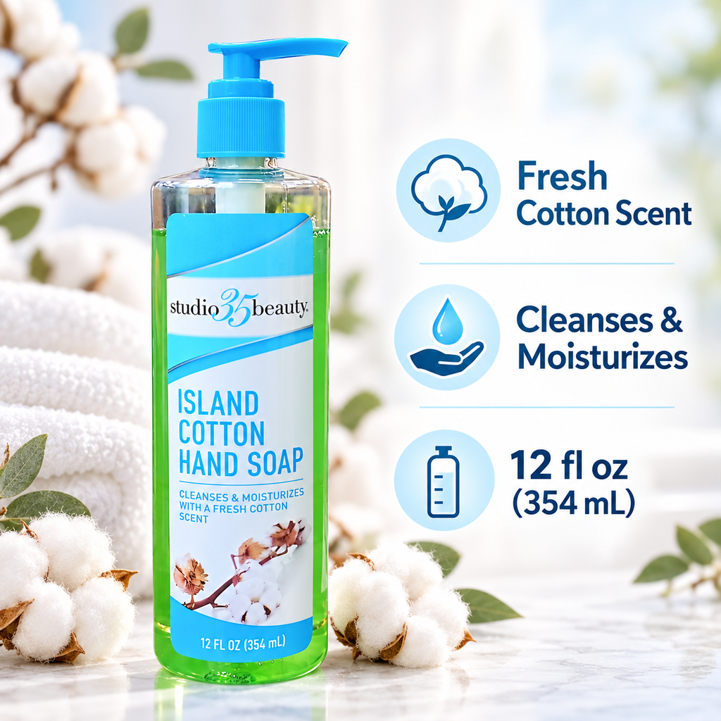 Studio 35 Island Cotton Hand Soap 6 Pack – 6 × 12oz