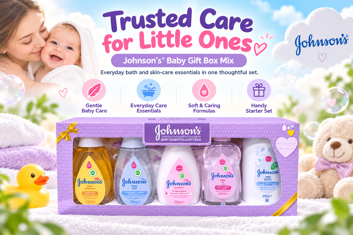 Johnson’s Baby Gift Box Mix – Gentle Baby Care Essentials Set