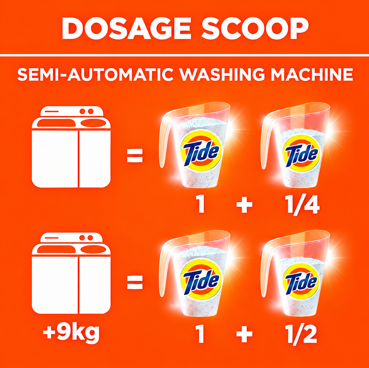 Tide Original Detergent Powder 9kg Value Pack