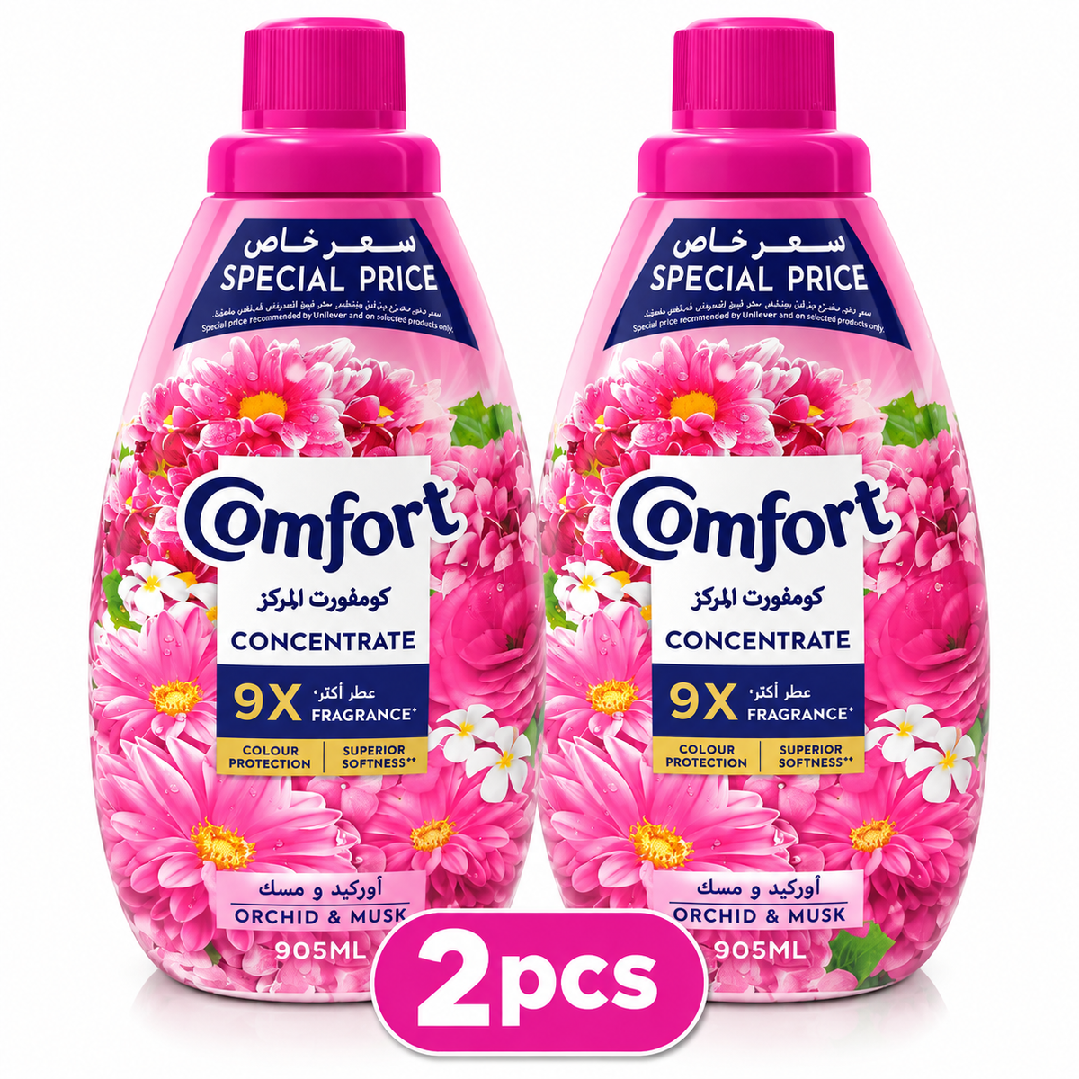 Comfort Orchid & Musk Fabric Softener 905ml x 2pcs – Everyday Fabric Care