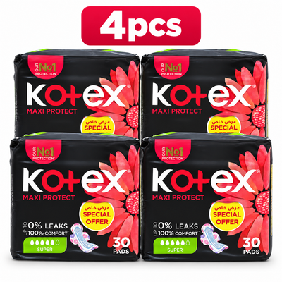 Kotex Maxi Super Pads – 4 packs x 120 pads